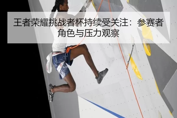 王者荣耀挑战者杯持续受关注：参赛者角色与压力观察